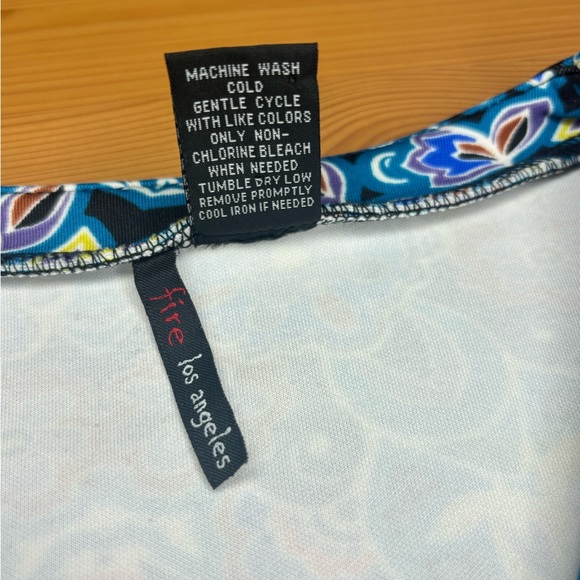 Fire Los Angeles Bodycon Midi Dress Size Small V-Neck Long Sleeve Stretch - Picture 16 of 16